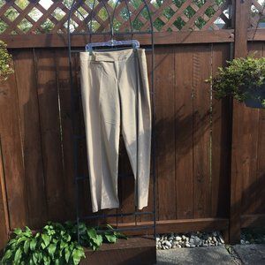 Nine West LISA Style Women's Dress Pants Size 16W Beige Double Button Stretch